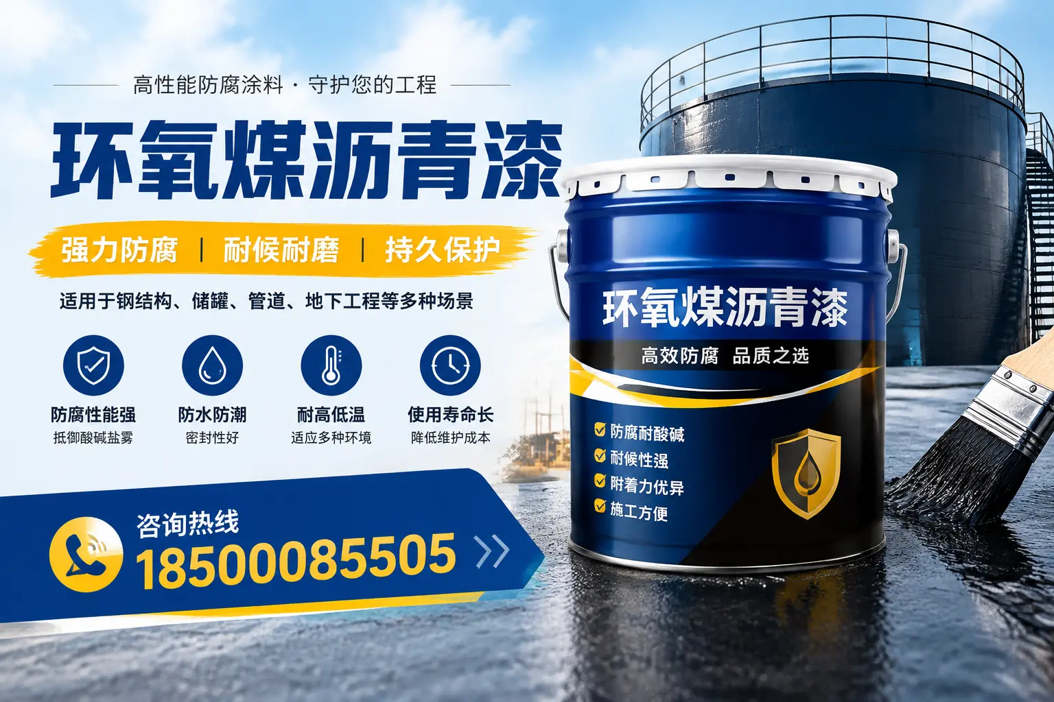 环氧煤沥青漆在工业中的应用，集贤企业的选择